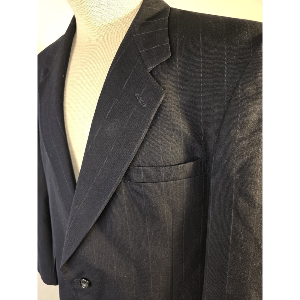 EVAN PICONE MENS WOOL SPORTS COAT BLAZER SUIT JACKET SIZE 42R NAVY PINSTRIPE